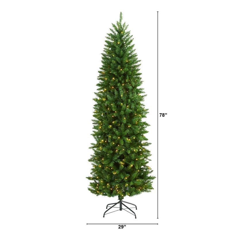 6.5ft Nearly Natural Pre-Lit LED Mountain Pine Artificial Christmas Tree Clear Lights, 3 of 10
