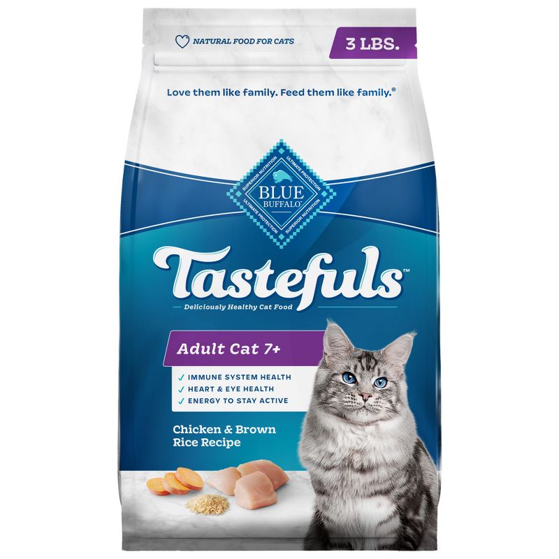 Blue Buffalo Tastefuls with Chicken Adult 7+ Natural Dry Cat Food , 1 of 12