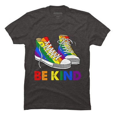 Adult Design By Humans Be Kind Sneakers LGBTQIA PrideBy Legato Tendo T-Shirt