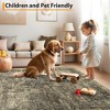 9x12 Rugs Washable Non-Slip - Vintage Floral Area Rug , Large Distressed Retro Carpet, Soft Low Pile Machine Washable Rug (Green) - 3 of 4