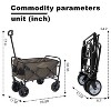 Anybear Multi-Use Collapsible Wagon Green 3pcs Bags 150lbs Garden Cart - 3 of 4