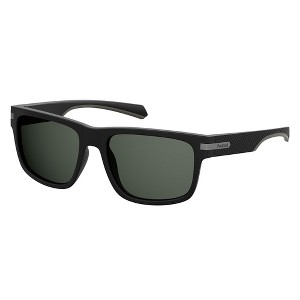 Polaroid PLD 2066/S 003_M9 Unisex Rectangle Polarized Sunglasses Matte Black 56mm - 1 of 2