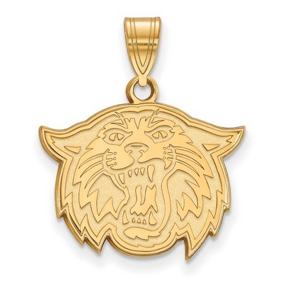 Black Bow Jewelry 14k Yellow Gold Villanova Wildcats NCAA Medium Pendant