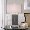 Uttermost Table Lamp 28 1/2" Tall Rubbed Gray Faux Shagreen Nickel Linen Fabric Shade for Living Room Bedroom House Bedside Home - 2 of 2