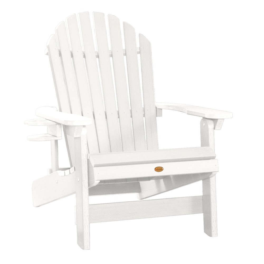 King Hamilton Adirondack Patio Chair with Cup Holder White highwood