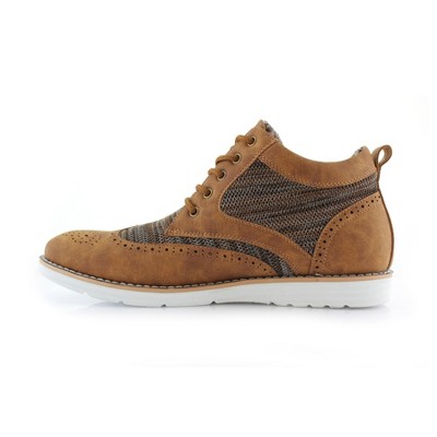 Polar Fox Mens Colbert MPX506059 Mid-Top Knitted Wing-Tip Sneaker Boots, in Brown, Size 8.5 — фото 4