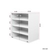 SKRAN Glass Door Shoe Box Storage Cabinet with Multiple shoe boxes- MDF Material - 3 of 4