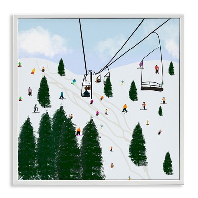 Stupell Industries Ski Lift Mountain Landscape, 17" x 17"