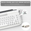 MaseiKar Wireless Typewriter Keyboard, Retro Aesthetic with Integrated Stand, Cute Round Keycaps, USB-C/Bluetooth Connection for Tablet, Phone, PC - 3 of 4