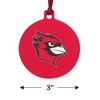 Wesleyan University Primary Logo Aluminum Holiday Christmas Tree Ornament - 3 of 4