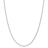 Black Bow Jewelry 1mm 10k White Gold Solid Cable Chain Necklace - 3 of 4
