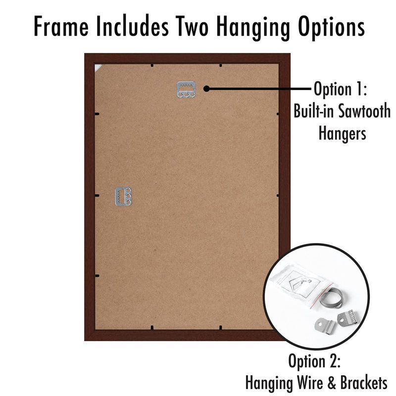 Americanflat Picture Frame with tempered shatter-resistant glass - Wall Mounted Horizontal and Vertical Formats, 4 of 9