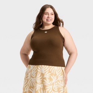 Women's Slim Fit Knit Tank Top - A New Day™ - 1 of 4