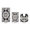 Medallion Collection 3 Piece 100% Cotton Tufted Bathroom Rug Set  with Non-Slip Backing, Machine Washable, Tumble Dry Bath Mat - 2 of 4
