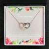 Mom Greeting Card Sterling Silver Linked Hearts Necklace Women Ginger Lyne Collection - 3 of 4