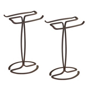 T-Shape Countertop Hand Towel Holder - Set of 2 - Bronze - 1 of 4