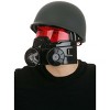HalloweenCostumes.com One Size Fits Most   Gas Mask Costume Adult Helmet, Black/Gray/Red - 3 of 3