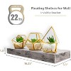 Sorbus 4 Pack Wall Mounted Floating Shelves - for storage and displaying showpieces, home decor items, and other prized possessions - 2 of 4