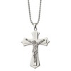 Chisel Stainless Steel Polished Large Crucifix Pendant on a 22" Ball Chain Necklace - 2 of 4