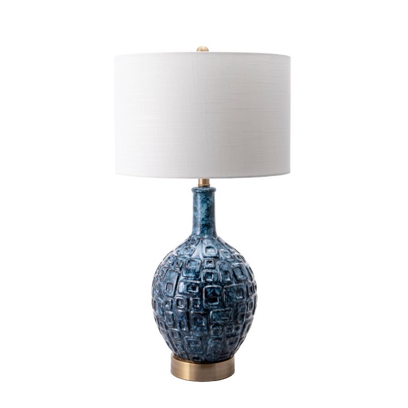 nuLOOM Tucson Ceramic 28" Table Lamp Lighting - Blue 28" H x 15" W x 15" D, 1 of 8