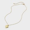 14K Gold Dipped Heart Charm Initial Necklace - A New Day™ Gold - 2 of 4