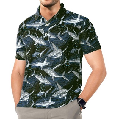 Mens Pickleball Polo Short Sleeve Shirt Dri Fit Men's Performance Sports Summers Wicking Shirt Collar Dress t Golf Shirts for Men