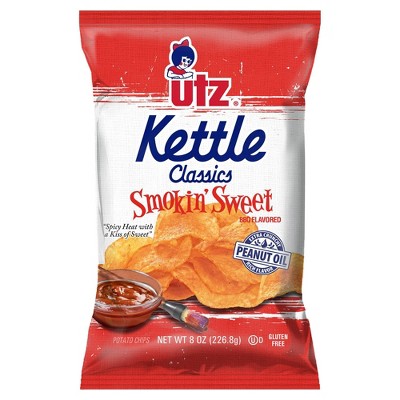 Utz Kettle Classics Smokin' Sweet Kettle Cooked Potato Chips - 8oz