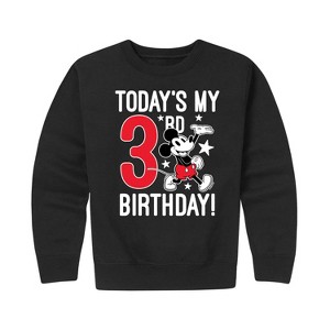Girls' - Disney - Today's My 3rd Birthday Graphic Long Sleeve Fleece Sweatshirt - 1 of 4