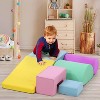 Soft Foam Climbing Blocks Set, 5 in 1 Climbing Crawling Sliding Building Blocks for Preschoolers Kids, Indoor Active Playset - 3 of 4