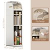 Plastic Storage Cabinet with Narrow Gap Storage Kitchen Organizer, Multi-Layer Storage Rack, Bathroom Storage Cabinet, Floor-Standing - 3 of 4