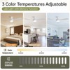 52'' Ceiling Fans with Lights and Remote Low Profile Ceiling Fan Dimmable LED Quiet DC Motor Flush Mount Ceiling Fan for Indoor Outdoor Bedroom Patio - 3 of 4