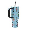 Bioworld Nutcrackers Blue 40 Oz Stainless Steel Tumbler WIth Handle & Reusable Straw - 4 of 4
