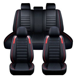 GOTGELIF PU Leather Car Seat Covers Set Universal Fit for 5 Seats, Waterproof & Non-Slip - 1 of 4