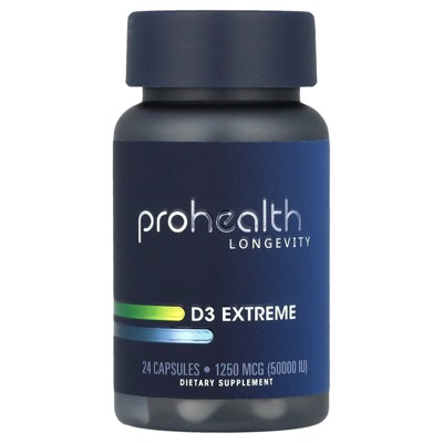 ProHealth Longevity D3 Extreme, 1,250 mcg (50,000 IU), 24 Capsules