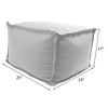 23" x 25" x 17" Outdoor Bean Filled Pouf/Ottoman In Sunbrella Cast Mist - Jordan Manufacturing - 4 of 4