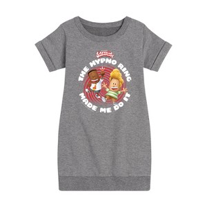 - Captain Underpants - The Hypno Ring Graphic Short Sleeve Fleece Dress - 1 of 3