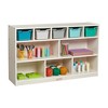 ECR4Kids 5+5 Mobile Storage and Tray Cabinet with 5 Scoop Front Bins, White Wash - 4 of 4