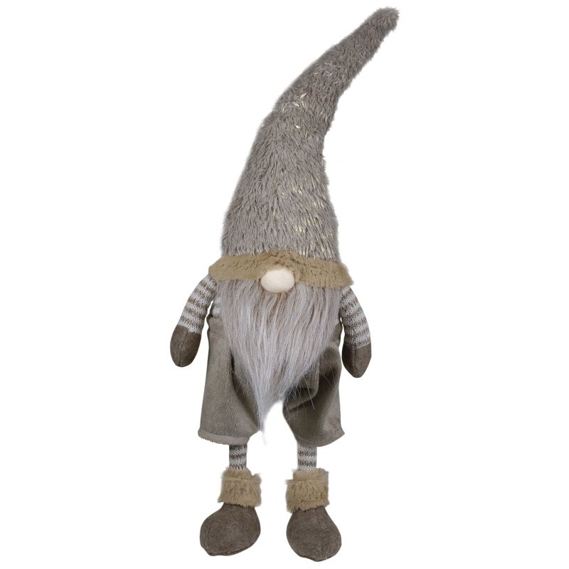 Northlight 22" Standing Beige and Gold Swaying Gnome Christmas Decoration, 1 of 6