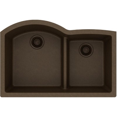 Elkay Elghu3322r Quartz Classic 33 Double Basin Granite Composite