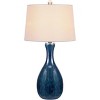 Cal Lighting Limburg 150W 3 Way Glass Table lamp with Taper Drum Fabric Shade. Priced and Sold as Pairs - 3 of 4