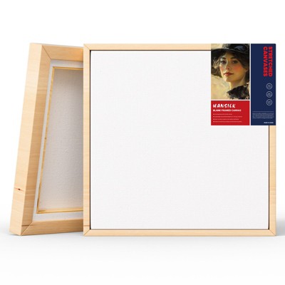 Hansilk Blank Framed Canvas For Painting | 10x10 Inch Modern Empty ...