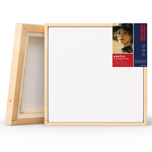Hansilk Blank Framed Canvas For Painting | 10x10 Inch Modern Empty ...