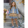 Hello Darling Blue Tweed Jacket And Tulle Skirt Mia Belle Girls - 2 of 4