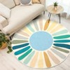 Area Rug for Living Room Machine Washable Modern Sun Rug - 2 of 4