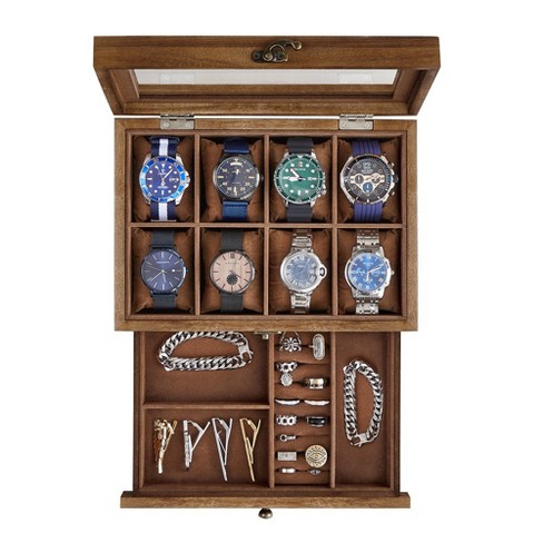 Wooden watch display online box