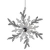 Northlight Glitter Snowflakes Christmas Ornaments - 6" - White and Silver - 4ct - image 3 of 4