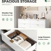 Dresser for Bedroom, 53.5" Large Dresser Organizer, 6 Drawer with Golden Metal Handle and Legs - 4 of 4