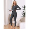 INSPIRE CHIC Women's Thermal Underwear Sets Long Sleeve Shirt with Leggings Cold Winter Base Layer Pajamas Set - 3 of 4