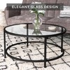 Best Choice Products 36in Round Tempered Glass Coffee Table for Home, Living Room, Dining Room - 2 of 4