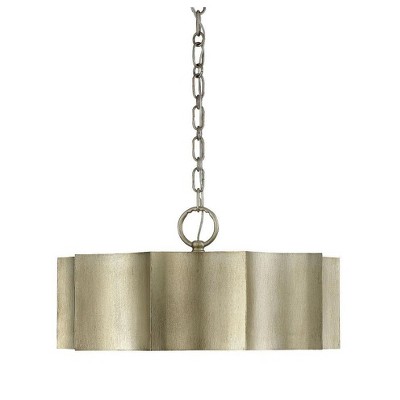 Shelby Starburst 22'' Drum Pendant Light in Gold Patina